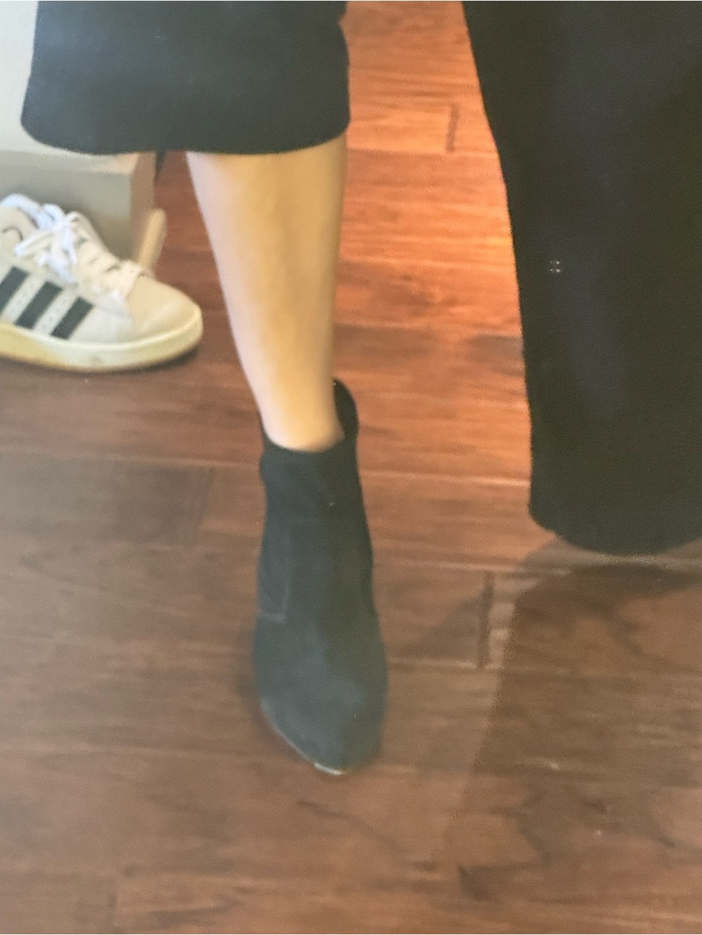 ANTONIO MELANI Black Suede Pointed Toe Ankle Booties Style Suzon size 7.5 - Picture 7 of 13